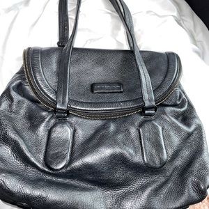 Marc by Marc Jacobs black cow leather multi pocket shoulder bag